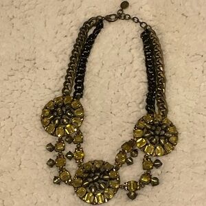 Stella and Dot rhinestone statement bib necklace